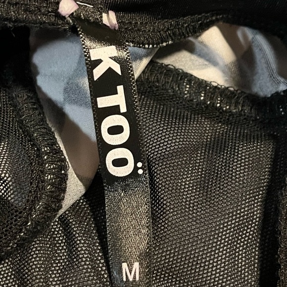 K TOO Sheer & Checkered Body Suit Sz Med - Picture 7 of 7